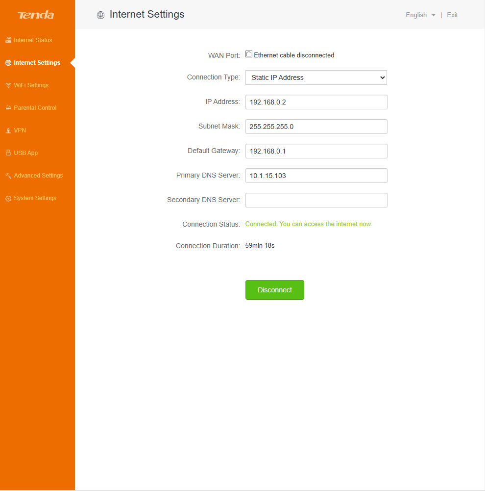 DNS Setting tenda router